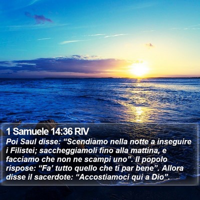 1 Samuele 14:36 RIV Bible Verse Image