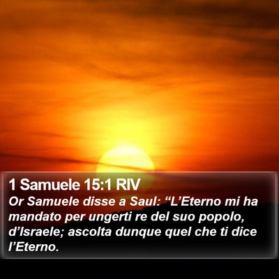 1 Samuele 15:1 RIV Bible Verse Image