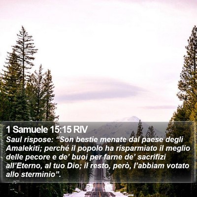 1 Samuele 15:15 RIV Bible Verse Image