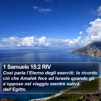 1 Samuele 15:2 RIV Bible Verse Image