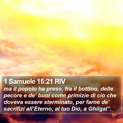 1 Samuele 15:21 RIV Bible Verse Image
