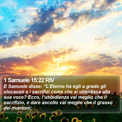 1 Samuele 15:22 RIV Bible Verse Image