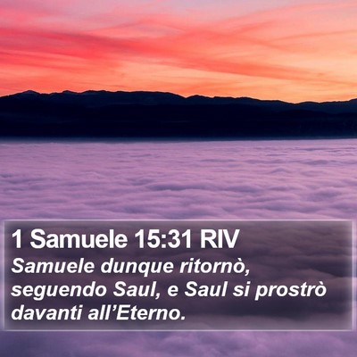 1 Samuele 15:31 RIV Bible Verse Image