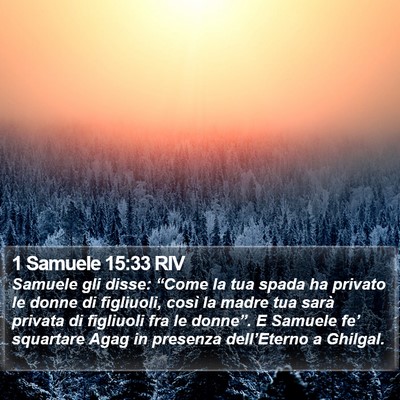 1 Samuele 15:33 RIV Bible Verse Image