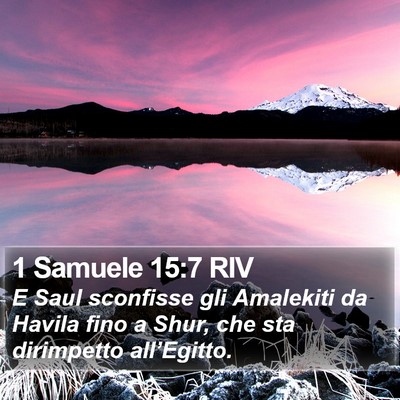 1 Samuele 15:7 RIV Bible Verse Image