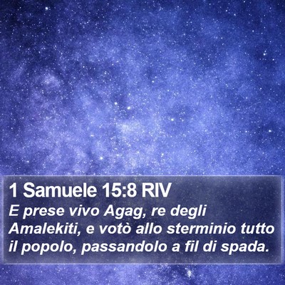 1 Samuele 15:8 RIV Bible Verse Image