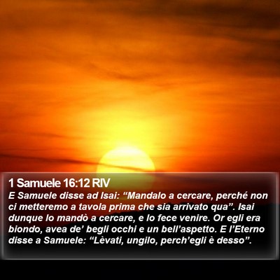 1 Samuele 16:12 RIV Bible Verse Image