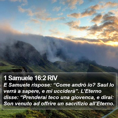 1 Samuele 16:2 RIV Bible Verse Image