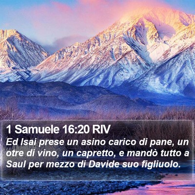 1 Samuele 16:20 RIV Bible Verse Image