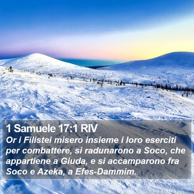 1 Samuele 17:1 RIV Bible Verse Image