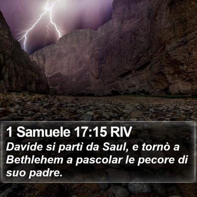1 Samuele 17:15 RIV Bible Verse Image
