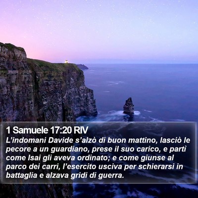 1 Samuele 17:20 RIV Bible Verse Image
