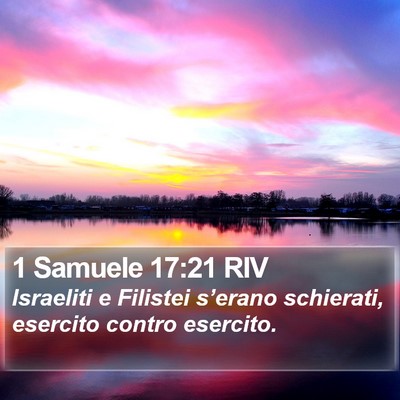 1 Samuele 17:21 RIV Bible Verse Image