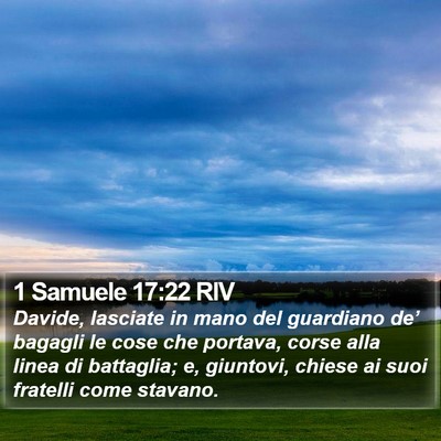 1 Samuele 17:22 RIV Bible Verse Image