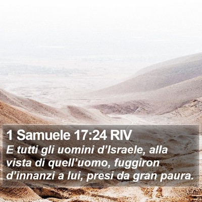 1 Samuele 17:24 RIV Bible Verse Image
