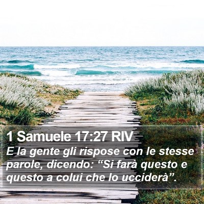 1 Samuele 17:27 RIV Bible Verse Image