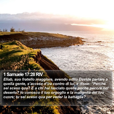 1 Samuele 17:28 RIV Bible Verse Image