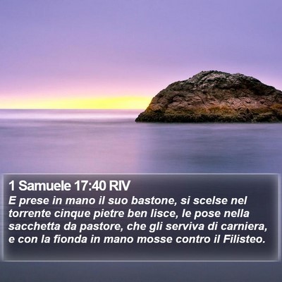1 Samuele 17:40 RIV Bible Verse Image