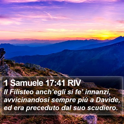 1 Samuele 17:41 RIV Bible Verse Image