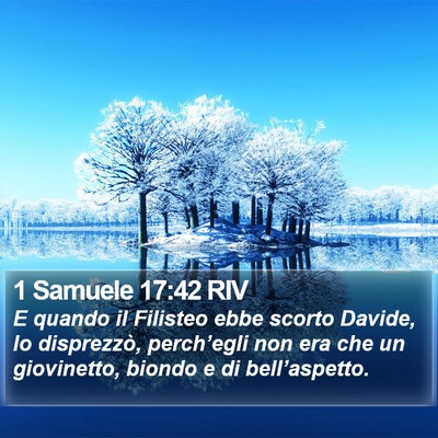 1 Samuele 17:42 RIV Bible Verse Image