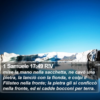 1 Samuele 17:49 RIV Bible Verse Image