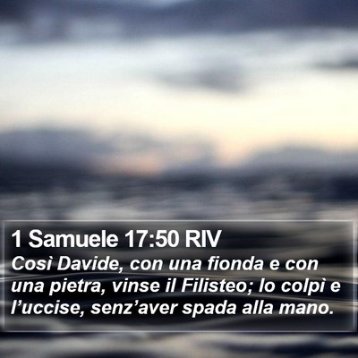 1 Samuele 17:50 RIV Bible Verse Image