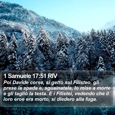 1 Samuele 17:51 RIV Bible Verse Image