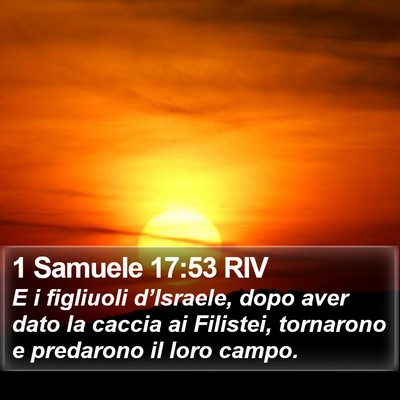 1 Samuele 17:53 RIV Bible Verse Image