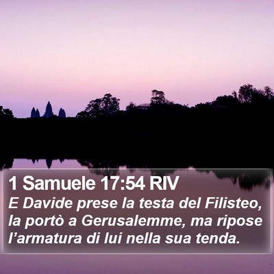 1 Samuele 17:54 RIV Bible Verse Image