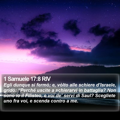1 Samuele 17:8 RIV Bible Verse Image