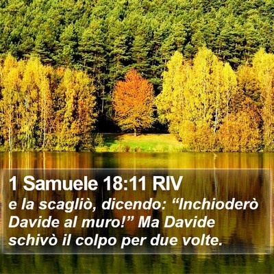 1 Samuele 18:11 RIV Bible Verse Image