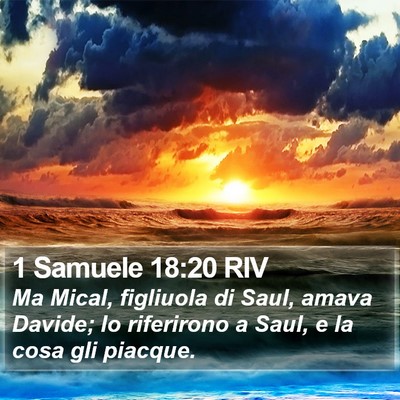 1 Samuele 18:20 RIV Bible Verse Image