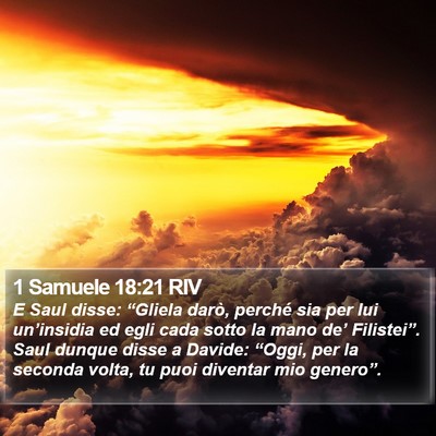 1 Samuele 18:21 RIV Bible Verse Image