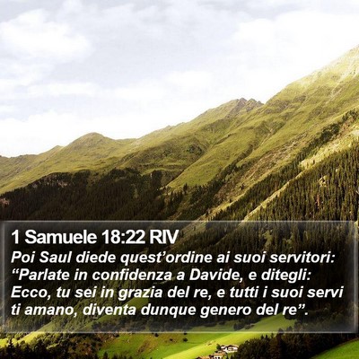 1 Samuele 18:22 RIV Bible Verse Image