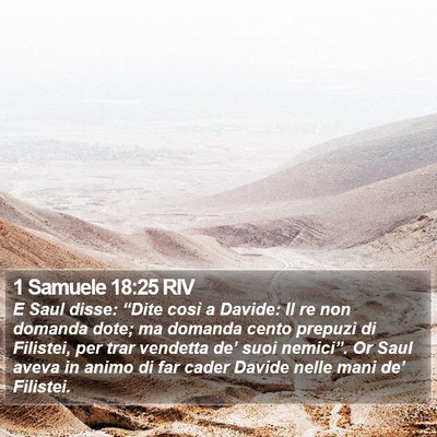 1 Samuele 18:25 RIV Bible Verse Image