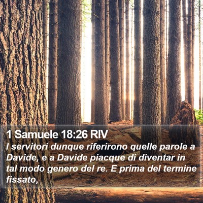 1 Samuele 18:26 RIV Bible Verse Image