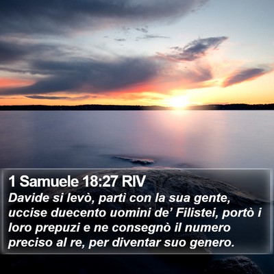 1 Samuele 18:27 RIV Bible Verse Image