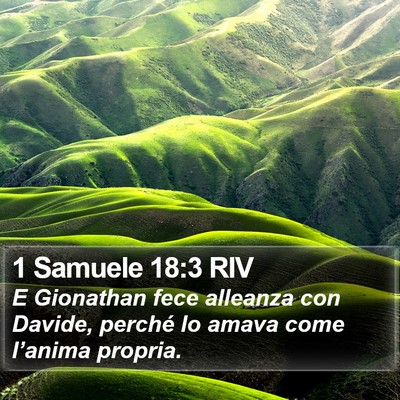 1 Samuele 18:3 RIV Bible Verse Image