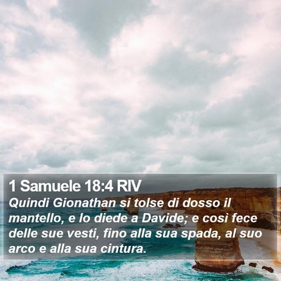 1 Samuele 18:4 RIV Bible Verse Image