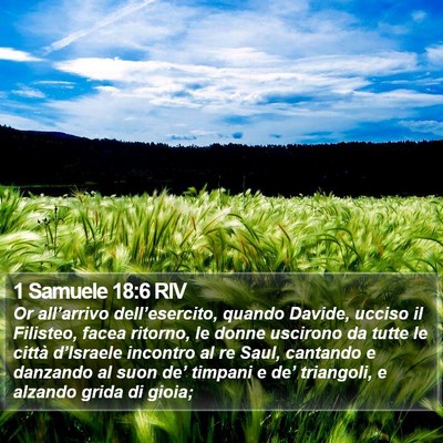 1 Samuele 18:6 RIV Bible Verse Image