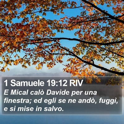 1 Samuele 19:12 RIV Bible Verse Image