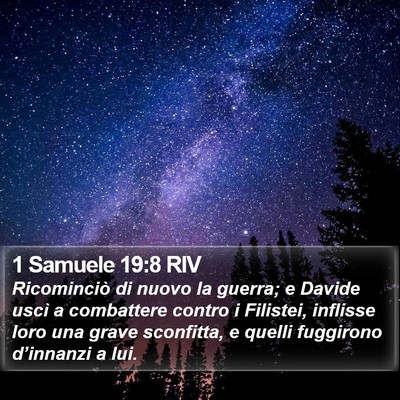 1 Samuele 19:8 RIV Bible Verse Image
