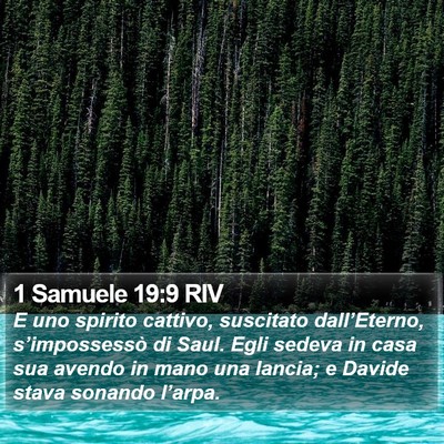 1 Samuele 19:9 RIV Bible Verse Image