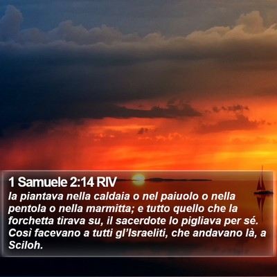 1 Samuele 2:14 RIV Bible Verse Image