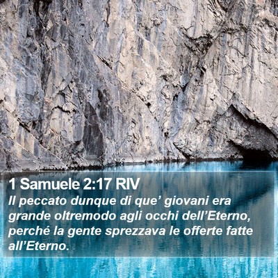 1 Samuele 2:17 RIV Bible Verse Image