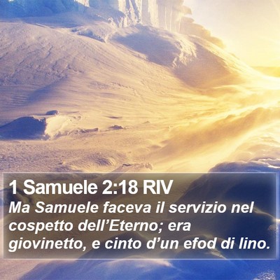 1 Samuele 2:18 RIV Bible Verse Image