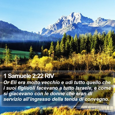 1 Samuele 2:22 RIV Bible Verse Image