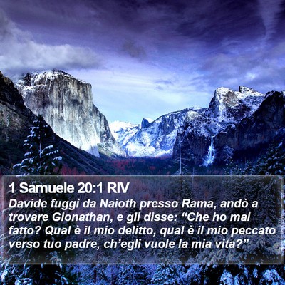1 Samuele 20:1 RIV Bible Verse Image