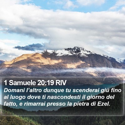 1 Samuele 20:19 RIV Bible Verse Image