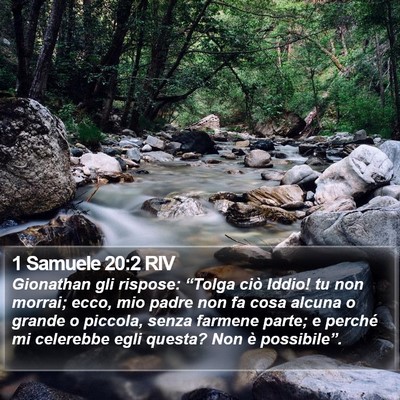 1 Samuele 20:2 RIV Bible Verse Image